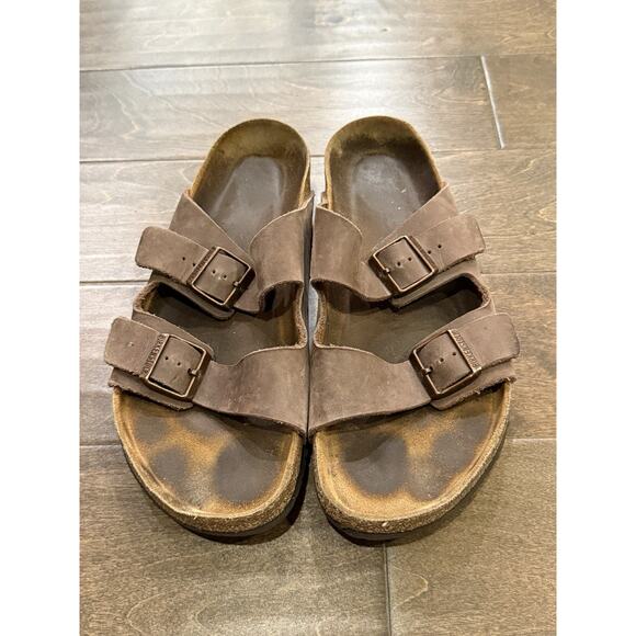 Birkenstock Arizona Mens Brown Habana Sandals Size 46 - Picture 2 of 11